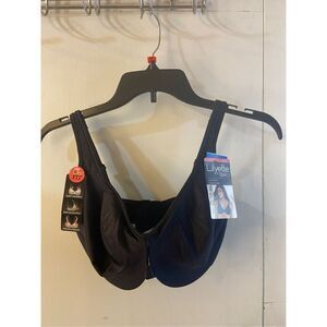 Lilyette Bali 36DDD New $42 Black minimizer underwire Onyx